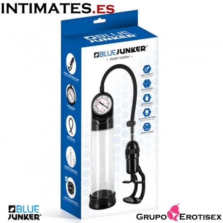 Pump Vision · Bomba de Succión con Manómetro de Blue Junker, que puedes adquirir en intimates.es "Tu Personal Shopper Erótico Online" 