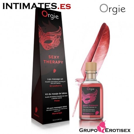 Lips Massage Kit Strawberry · Kit de masaje para besar - Fresa de Orgie, que puedes adquirir en intimates.es "Tu Personal Shopper Erótico Online"