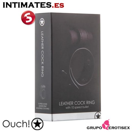 Leather Cock Ring · Anillo 10 velocidades de Ouch!, que puedes adquirir en intimates.es "Tu Personal Shopper Erótico Online"