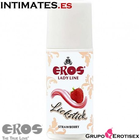 Lickstick Fresa 60ml · Lubricante estimulante de Eros Lady Line, que puedes adquirir en intimates.es "Tu Personal Shopper Erótico Online".