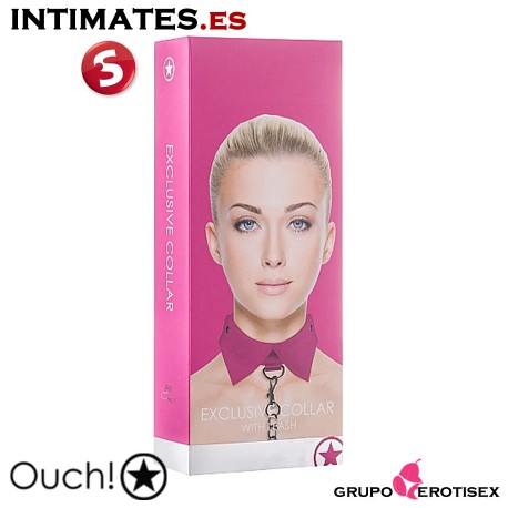  Exclusive Collar & Leash - Pink de Ouch! by Shots Media BV, que puedes adquirir en intimates.es "Tu Personal Shopper Erótico Online" 