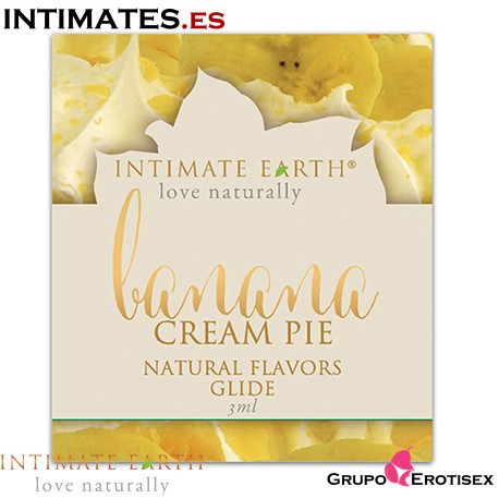 Banana Cream Pie 3ml de Intimate Earth, que puedes adquirir en intimates.es "Tu Personal Shopper Erótico Online"