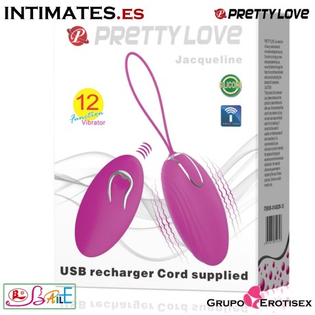 Jacqueline · Huevo vibrador recargable de PrettyLove by Liaoyang Baile Health Care Product, que puedes adquirir en intimates.es "Tu Personal Shopper Erótico Online"