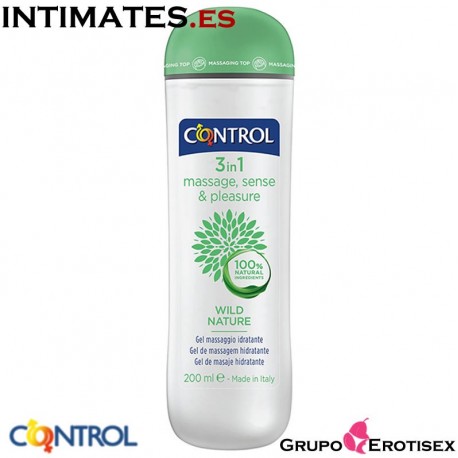 Wild Nature 3 en 1· Gel de masaje hidratante y estimulante · Control, que puedes adquirir en intimates.es "Tu Personal Shopper Erótico Online" 