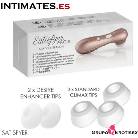 Climax tips · Kit de 5 boquillas para Satisfyer Pro 2 · Satisfyer, que puedes adquirir en intimates.es "Tu Personal Shopper Erótico Online" 