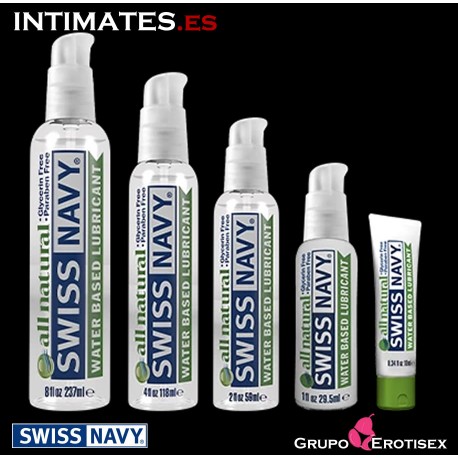 All Natural Lubricant · Lubricante Premium 118 ml · Swiss Navy, que puedes adquirir en intimates.es "Tu Personal Shopper Erótico Online"