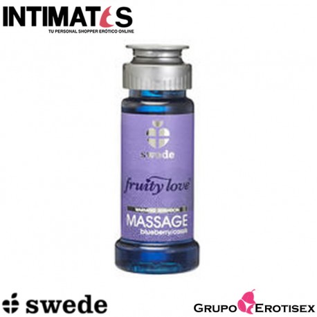 Fruity Love™ Massage blueberry/cassis · Aceite efecto calor · Swede, que puedes adquirir en intimates.es "Tu Personal Shopper Erótico Online"