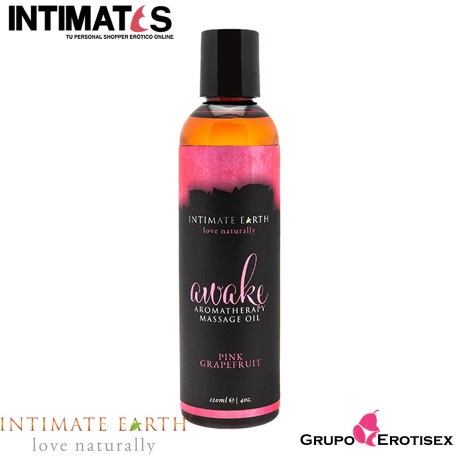 Awake · Aceite aroma pomelo · Intimate Earth, que puedes adquirir en intimates.es "Tu Personal Shopper Erótico Online" 