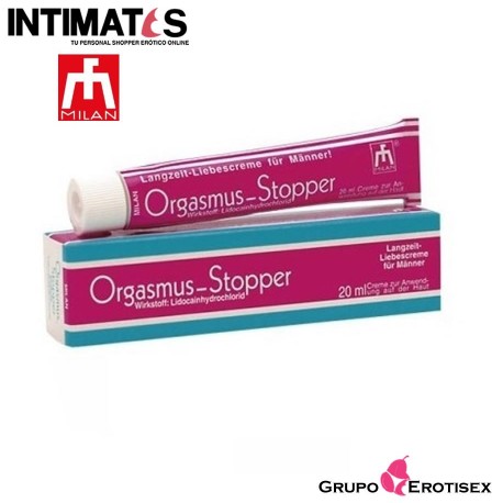 Orgasmus Stopper · Crema retardante 20ml · Milan, que puedes adquirir en intimates.es "Tu Personal Shopper Erótico"