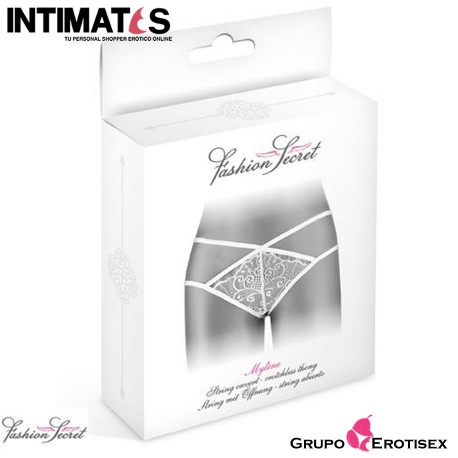 Mylene · Tanga blanco sin entrepierna · Fashion Secret, que puedes adquirir en intimates.es "Tu Personal Shopper Erótico Online"  