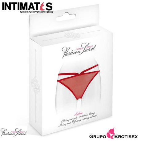 Sylvie · Tanga rojo sin entrepierna · Fashion Secret, que puedes adquirir en intimates.es "Tu Personal Shopper Erótico Online"  