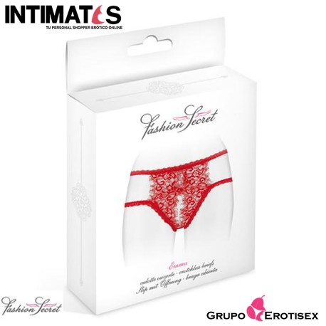 Emma · Bragas rojas abiertas · Fashion Secret, que puedes adquirir en intimates.es "Tu Personal Shopper Erótico Online" 