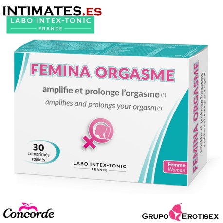 Femina Orgasme · Prolonga y amplifica el Orgasmo femenino 30c. · Labo Intex-Tonic, que puedes adquirir en intimates.es "Tu Personal Shopper Erótico Online" 