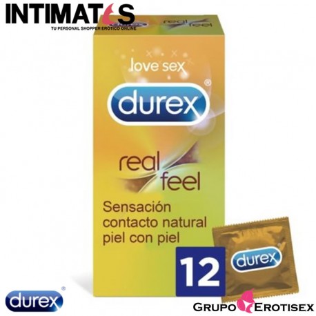 Real Feel · 12 Preservativos · Durex, que puedes adquirir en intimates.es "Tu Personal Shopper Erótico Online" 