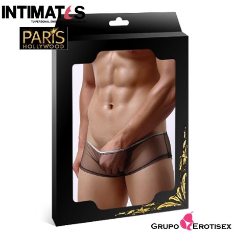 MP049-1 · Boxer negro transparente · Paris Hollywood, que puedes adquirir en intimates.es "Tu Personal Shopper Erótico Online"