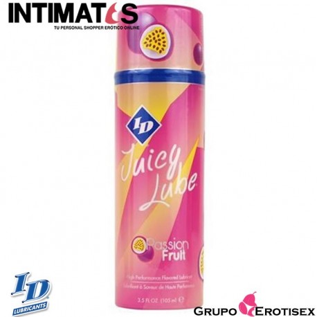 Juicy Lube 105 ml · Lubricante sabor a fruta de la pasión · ID Lube, que puedes adquirir en intimates.es "Tu Personal Shopper Erótico Online" 
