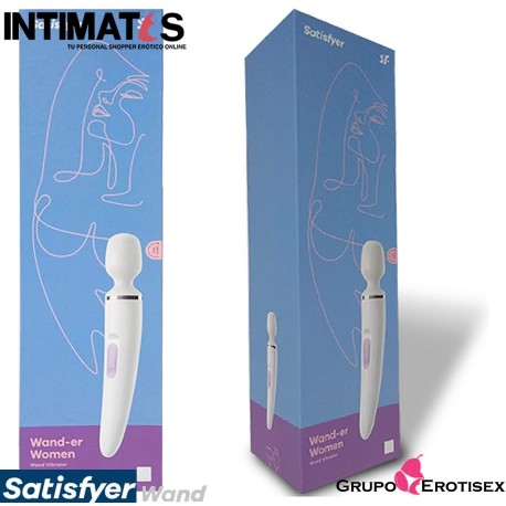 Wand-er Woman Blanco · Masajeador en formato XXL · Satisfyer, que puedes adquirir en intimates.es "Tu Personal Shopper Erótico Online" 