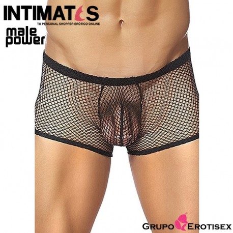 Fishnet Poch XL · Bóxer de red negra para hombre · Male Power