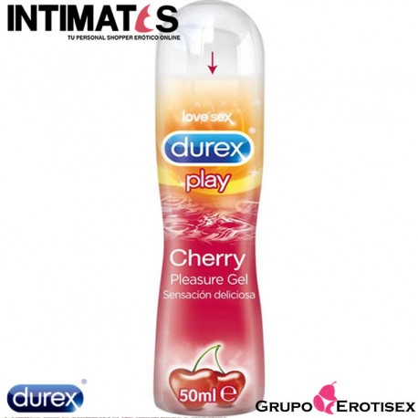 Cherry Pleasure Gel 50 ml · Lubricante sabor cereza · Durex Play, que puedes adquirir en intimates.es "Tu Personal Shopper Erótico Online" 