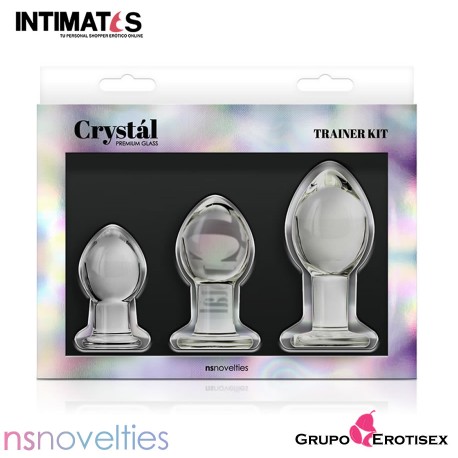 Trainer Kit · Set de plugs anales · Crystal Premium, que puedes adquirir en intimates.es "Tu Personal Shopper Erótico Online" 