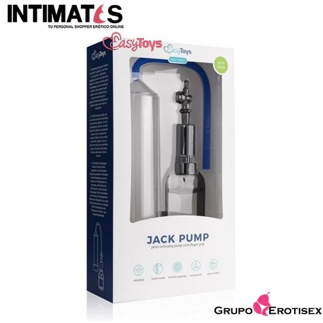 Jack Pump · Bomba de pene con mango de agarre - Transparente · EasyToys