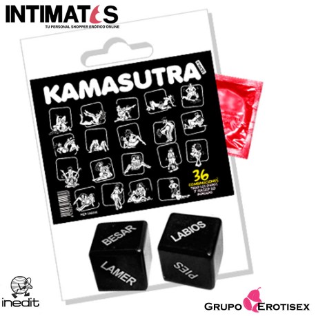 Kamasutra · Pack Condón y Dados Eróticos · Inedit, que puedes adquirir en intimates.es "Tu Personal Shopper Erótico Online" 