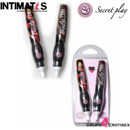 Body Pen Fresa y Cocholate - Blister 2 uds · Secret Play, que puedes adquirir en intimates.es "Tu Personal Shopper Erótico Online"