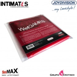 WetGames · Sábana roja de látex · SexMax