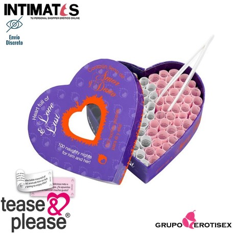 Corazón lleno de amor y lujuria · Juego de pruebas · Tease&Please, que puedes adquirir en intimates.es "Tu Personal Shopper Erótico Online"