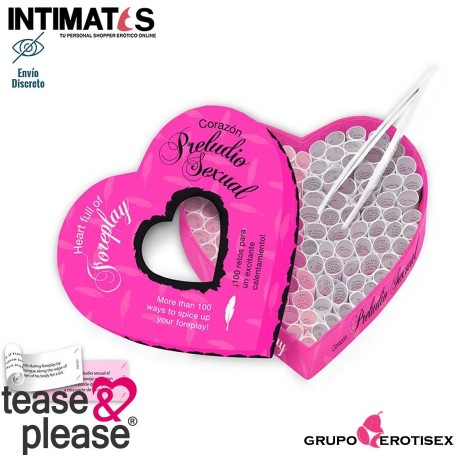 Corazon Preludio Sexual · Juego de desafíos inspiradores · Tease&Please, que puedes adquirir en intimates.es "Tu Personal Shopper Erótico Online"