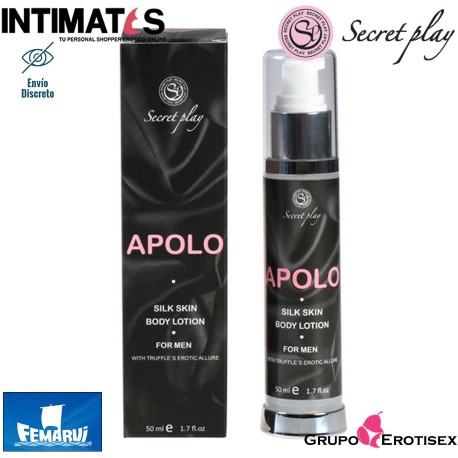 Apolo 50 ml · Loción corporal masculina piel de seda · Secret Play, que puedes adquirir en intimates.es "Tu Personal Shopper Erótico Online" 