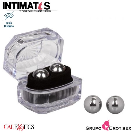 Silver Balls · Bolas chinas en caja de presentación · CalExotics, que puedes adquirir en intimates.es "Tu Personal Shopper Erótico Online" 