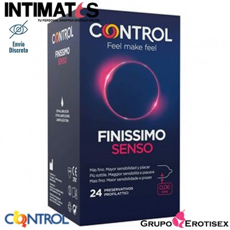 Finissimo Senso · 24 Preservativos · Control, que puedes adquirir en intimates.es "Tu Personal Shopper Erótico Online" 