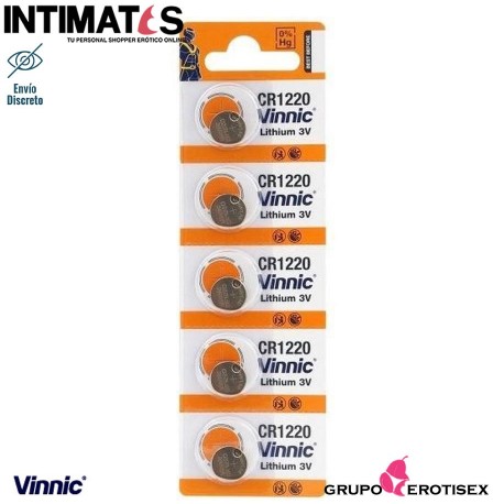 Pilas alcalinas tipo botón CR1220 5u. · Vinnic, que puedes adquirir en intimates.es "Tu Personal Shopper Erótico Online" 