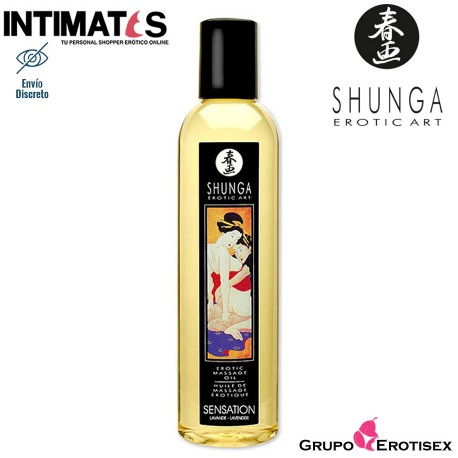 Sensation 250ml · Aceite para masajes eróticos · Shunga, que puedes adquirir en intimates.es "Tu Personal Shopper Erótico Online" 