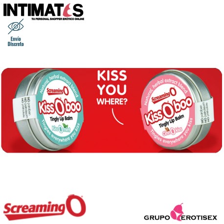 KissOboo kissOmint · Bálsamo labial · Screaming O, que puedes adquirir en intimates.es "Tu Personal Shopper Erótico Online" 