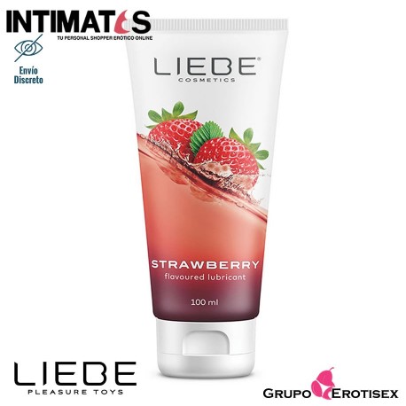 Strawerry · Lubricante con sabor fresa · Liebe, que puedes adquirir en intimates.es "Tu Personal Shopper Erótico Online" 