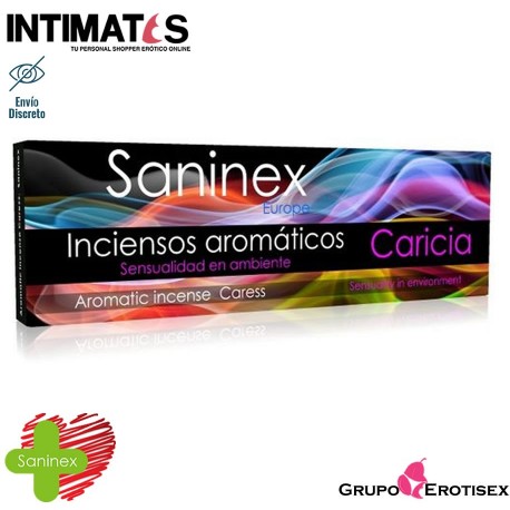 Caricia 20 Sticks · Incienso aromático · Saninex, que puedes adquirir en intimates.es "Tu Personal Shopper Erótico Online"