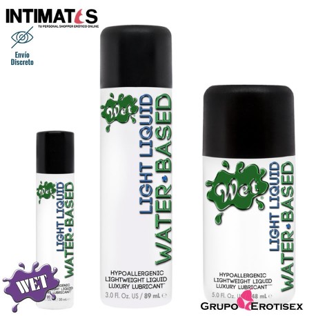 Light® Liquid 30ml · Lubricante a base de agua pura · Wet®, que puedes adquirir en intimates.es "Tu Personal Shopper Erótico Online"