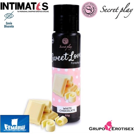 Sweet Love - Chocolate blanco · Lubricante comestible 55g · Secret Play, que puedes adquirir en intimates.es "Tu Personal Shopper Erótico Online" 