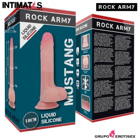 Mustang Dual Sensitive · Dildo realista 180mm · Rock Army, que puedes adquirir en intimates.es "Tu Personal Shopper Erótico Online"