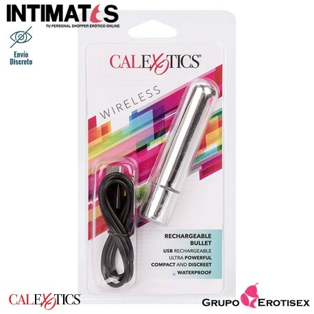 Rechargeable Bullet · Bala con 3 velocidades · Calexotics™, que puedes adquirir en intimates.es "Tu Personal Shopper Erótico Online" 