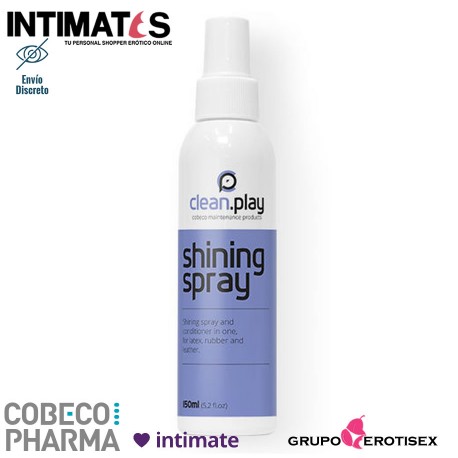 Shining Spray · Abrillantador cuero y látex · Cobeco CleanPlay, que puedes adquirir en intimates.es "Tu Personal Shopper Erótico Online" 
