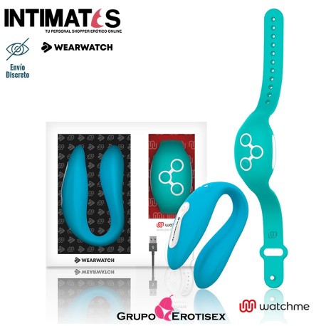 Dual Watchme - Azul-Verde · Vibrador para parejas · Wearwatch, que puedes adquirir en intimates.es "Tu Personal Shopper Erótico Online" 