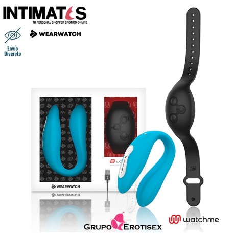 Dual Watchme - Azul-Negro · Vibrador para parejas · Wearwatch, que puedes adquirir en intimates.es "Tu Personal Shopper Erótico Online"