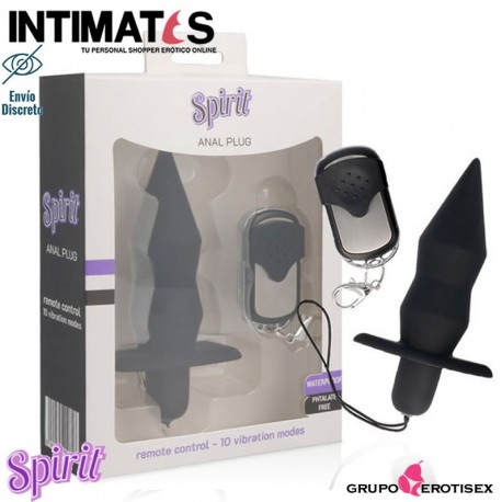 Plug anal con vibración y control remoto · Spirit, que puedes adquirir en intimates.es "Tu Personal Shopper Erótico Online" 