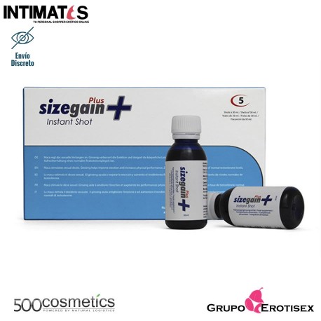 SizeGain Plus Instant - 5 shots · Vigorizante masculino bebible · 500Cosmetics, que puedes adquirir en intimates.es "Tu Personal Shopper Erótico Online"