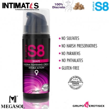 S8 Shape 30 ml · Crema de estrechamiento vaginal · Stimul8, que puedes adquirir en intimates.es "Tu Personal Shopper Erótico Online" 