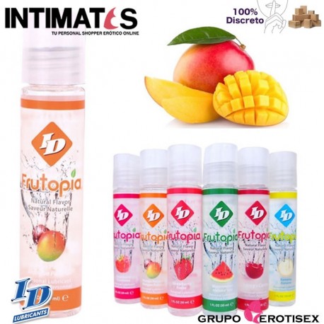 Frutopia Frambuesa 30ml · Con sabor natural endulzado · ID Lubricants, que puedes adquirir en intimates.es "Tu Personal Shopper Erótico Online"