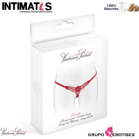Daniela · Tanga rojo abierto · Fashion Secret, que puedes adquirir en intimates.es "Tu Personal Shopper Erótico Online" 